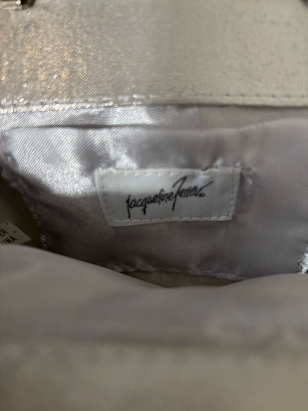 Silver Pleated Evening Crossbody Bag - Picture 3 of 3